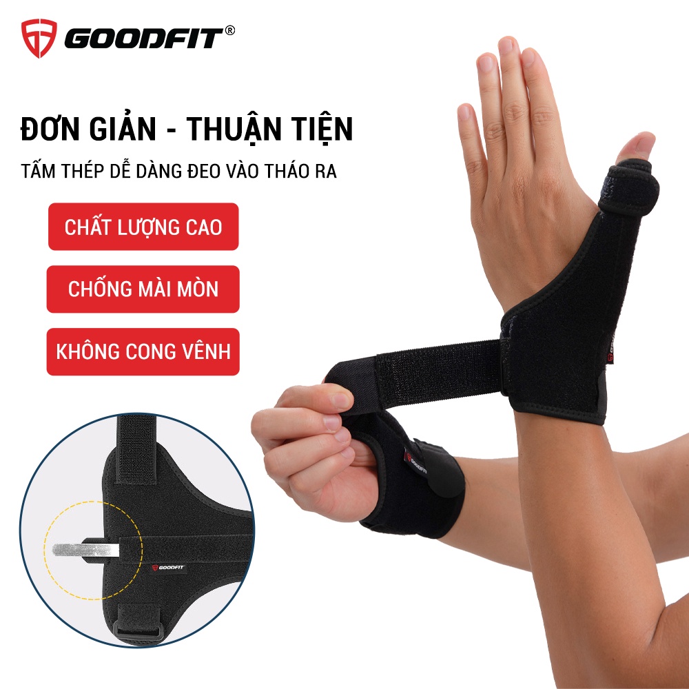 Băng nẹp ngón tay cái bảo vệ, hỗ trợ bong gân GoodFit GF305W nẹp cố định cổ tay thoáng khí