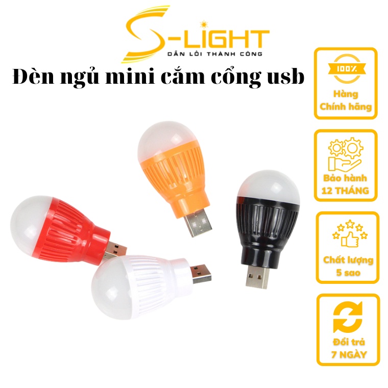 Đèn ngủ mini cắm cổng usb kích thước nhỏ gọn, thiết kế xinh xắn
