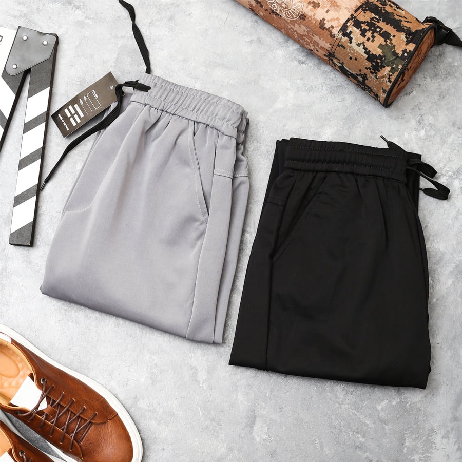Quần dài nam phong cách thể thao, form Slimfit, ống suông, co giãn 4 chiều, trẻ trung, năng động - Hai màu đen, xám QPL