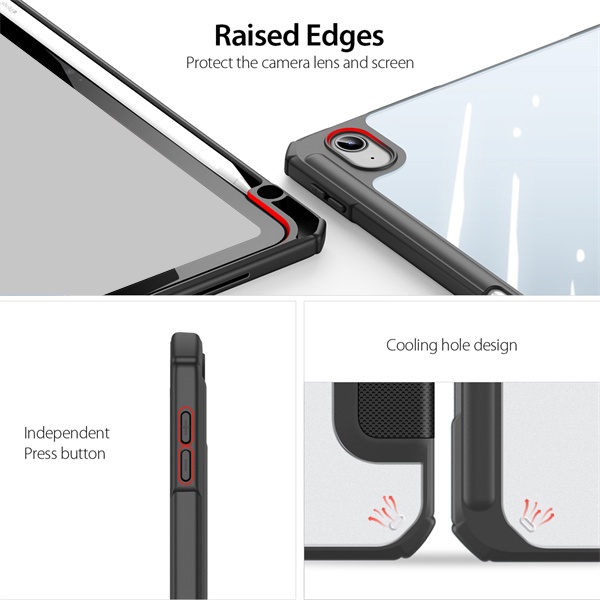 Bao da DUX DUCIS iPad Gen 10  10.9 inch  - Mặt lưng trong, Có Khay Đựng Bút - Hồng