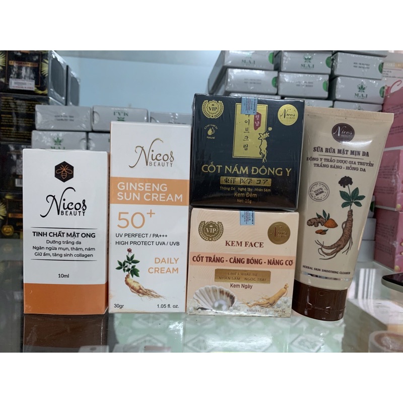 TRỌN BỘ 5 SẢN PHẨM ĐÔNG Y NICOS y hình shop chụp
