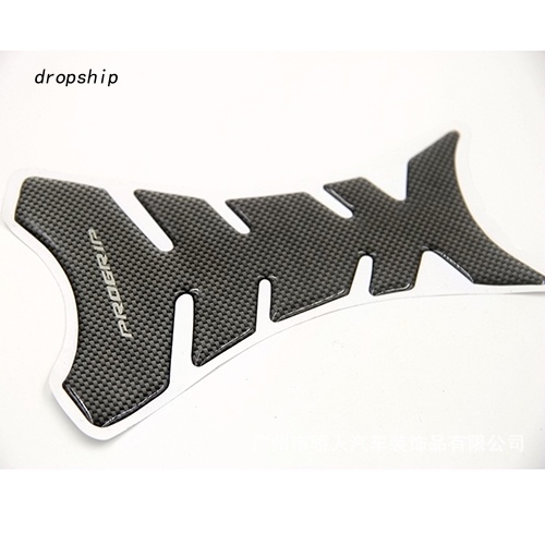 Miếng Dán Trang Trí Bình Xăng Xe Hơi Hình Xương Cá Bằng Sợi Carbon Màu Đen