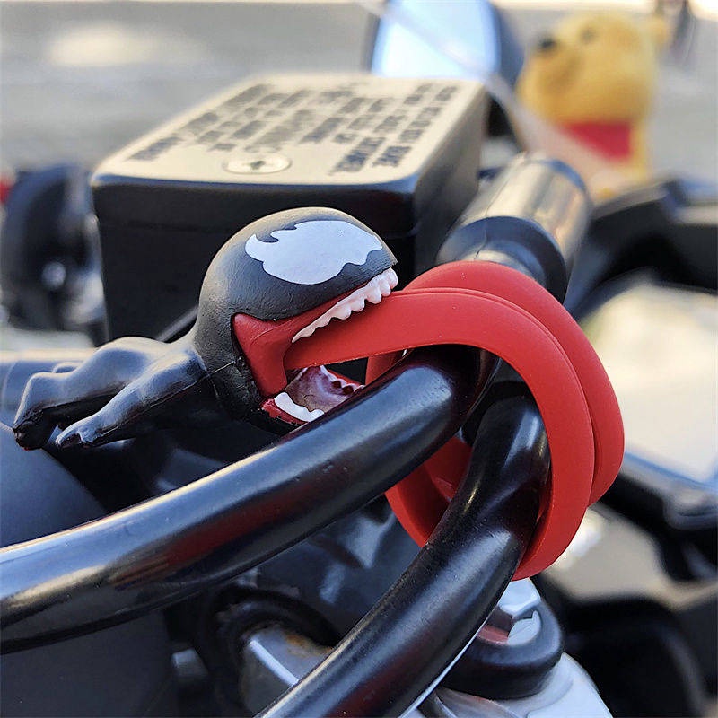 Phụ kiện búp bê Poison deadpool dùng pin trang trí xe mô tô / ô tô 2dOT