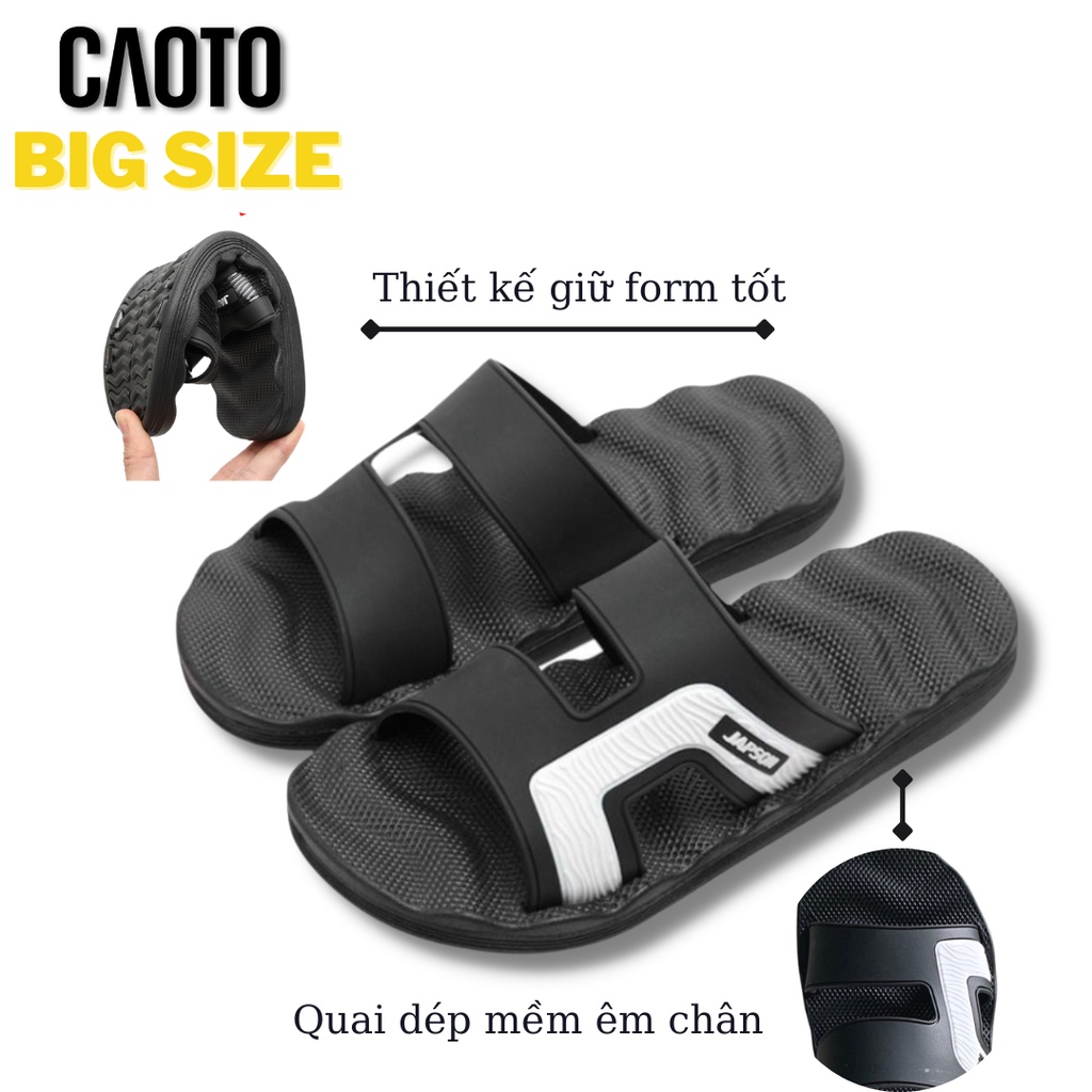 Dép Big Size Nam 45 46 47 48 - Dép Nam Bali Đế Mềm Màu Đen Big Size