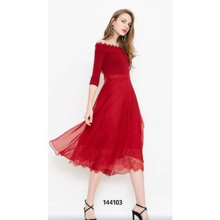 Đầm bẹt vai (màu hồng nhạt) Vero moda