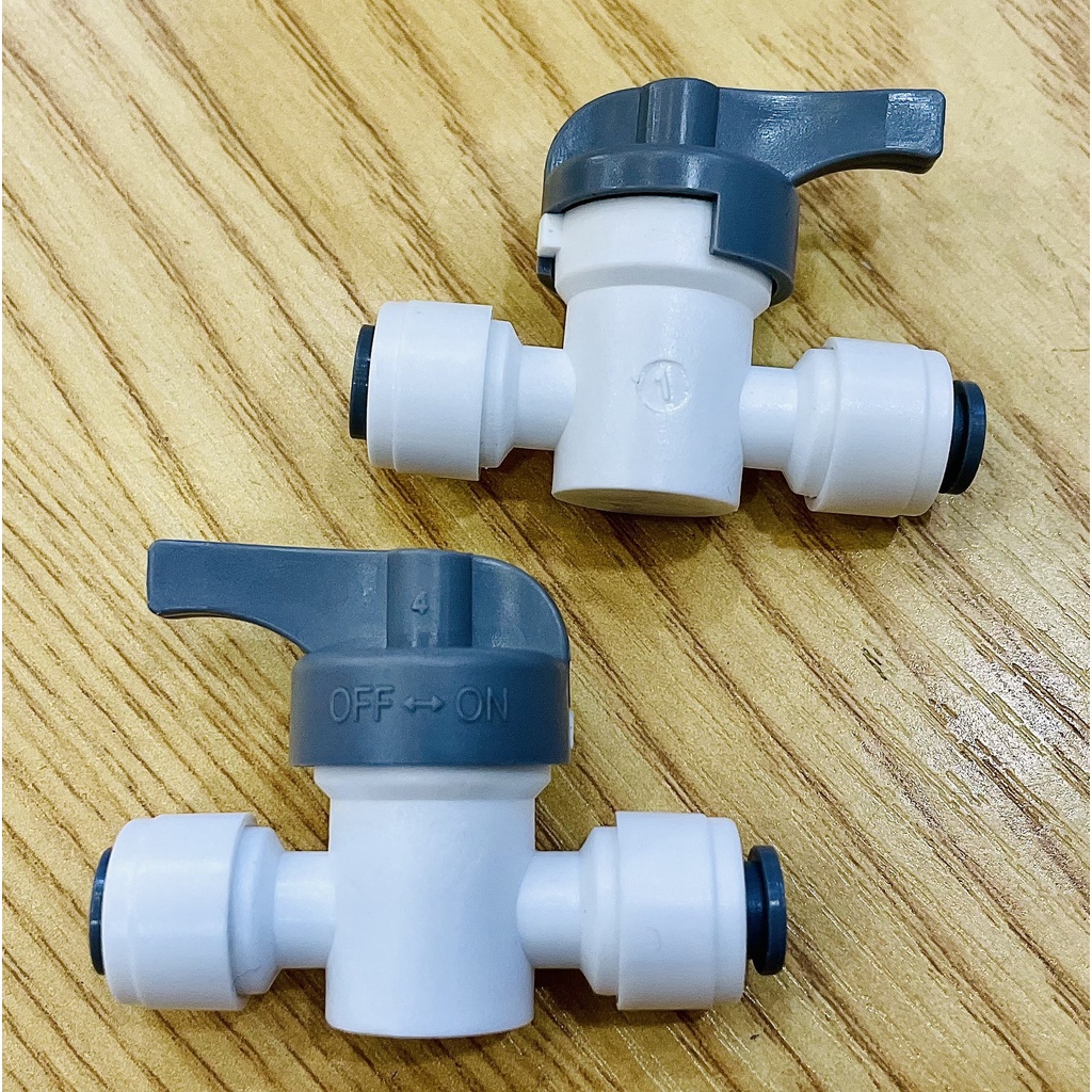 Khoá van xả tay dạng nối nhanh ra dây phi 6  dùng trong máy lọc nước