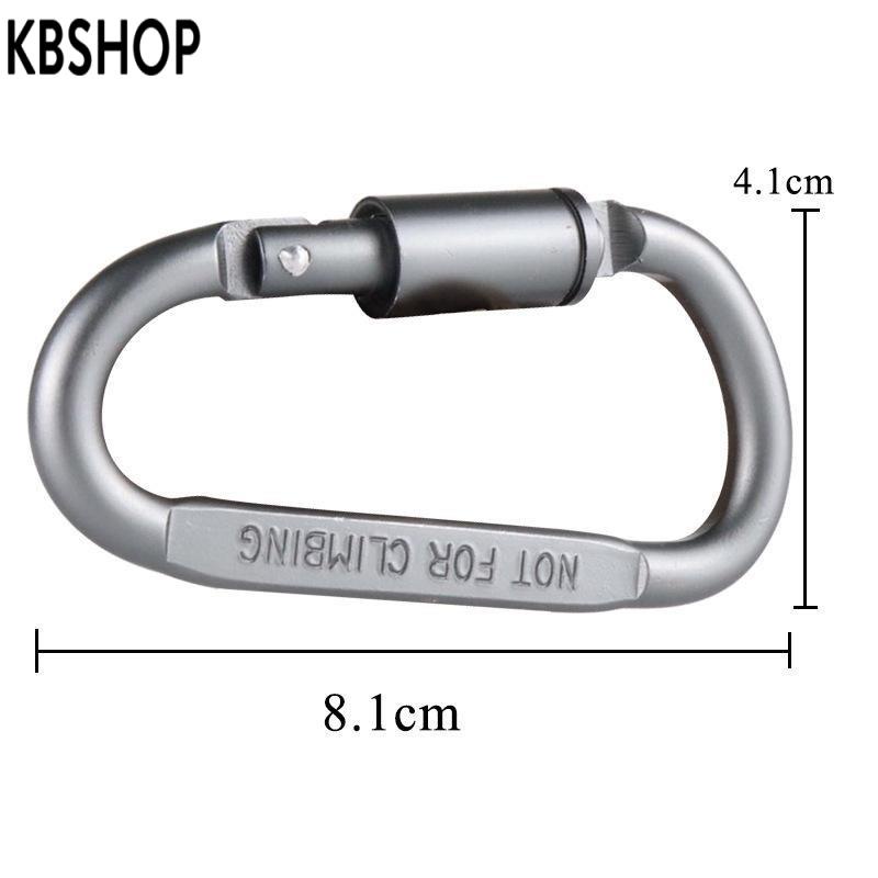 Móc Khóa Nhôm Carabiner Hình Chữ D Được Làm Từ Hợp Kim Nhôm Cao Cấp Siêu Cứng Và Bền, Không Bị Mài Mòn 8498