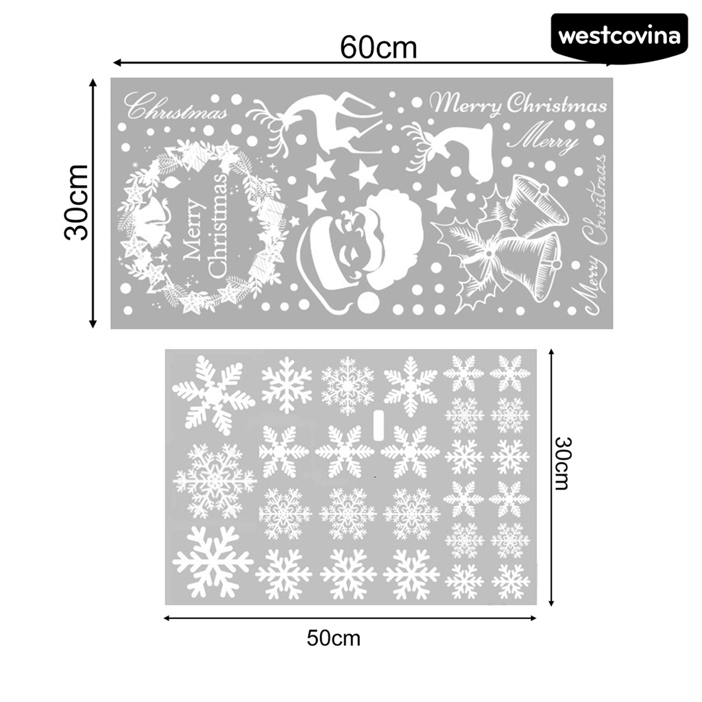 [Hot]☃Sticker Dán Tường PVC Họa Tiết 3D Hình Bông Tuyết Dùng Trang Trí Giáng Sinh