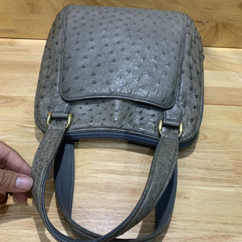 Túi xách da điểu dáng sang da thật secondhand  06221122