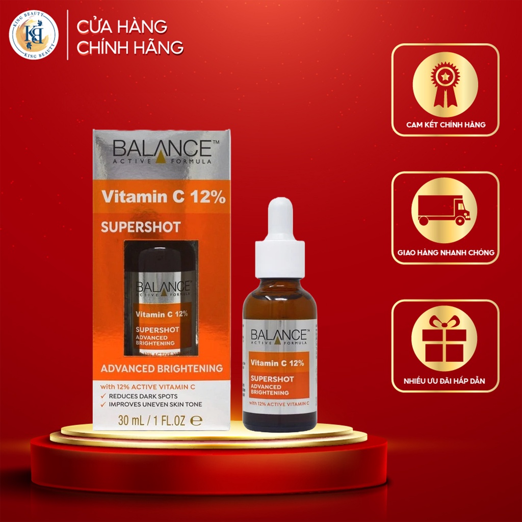 Serum Sáng Da Mờ Thâm Balance Active Formula Vitamin C 12% Supershot Advanced Brightening Serum 30ml