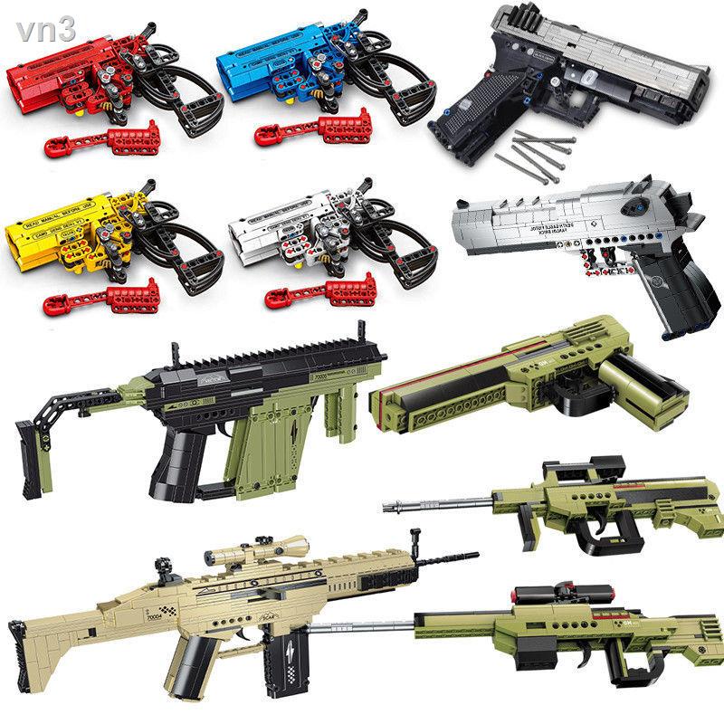 Tương thích với Lego súng lục UZI Đại Bàng Sa Mạc súng trường tấn công tín hiệu khối xây dựng mô hình súng lắp ráp vũ kh