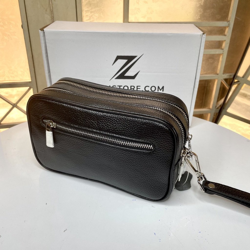 Túi Clutch cầm tay 2 ngăn khóa số an toàn