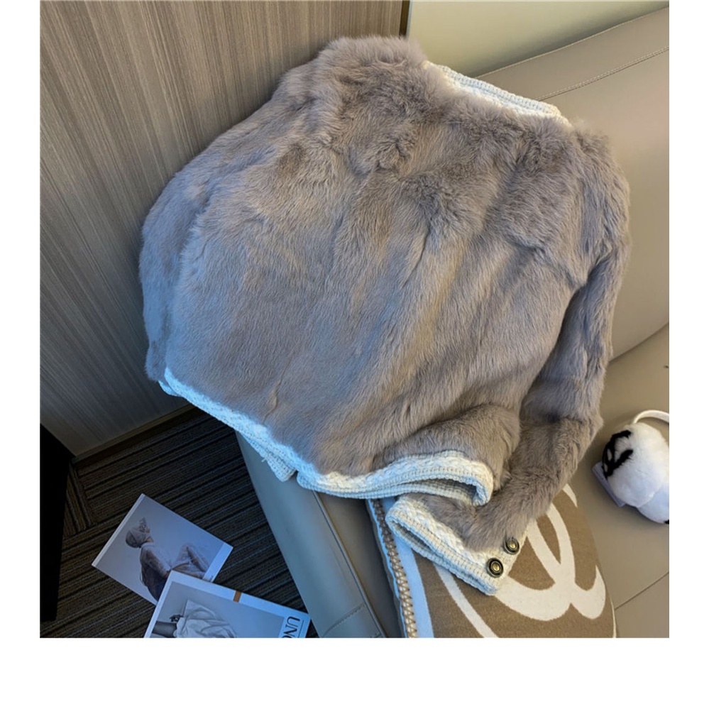 Áo Khoác Lông Một Mảnh Phong Cách Trẻ Trung Thời Trang Mùa Đông 2022 Mới