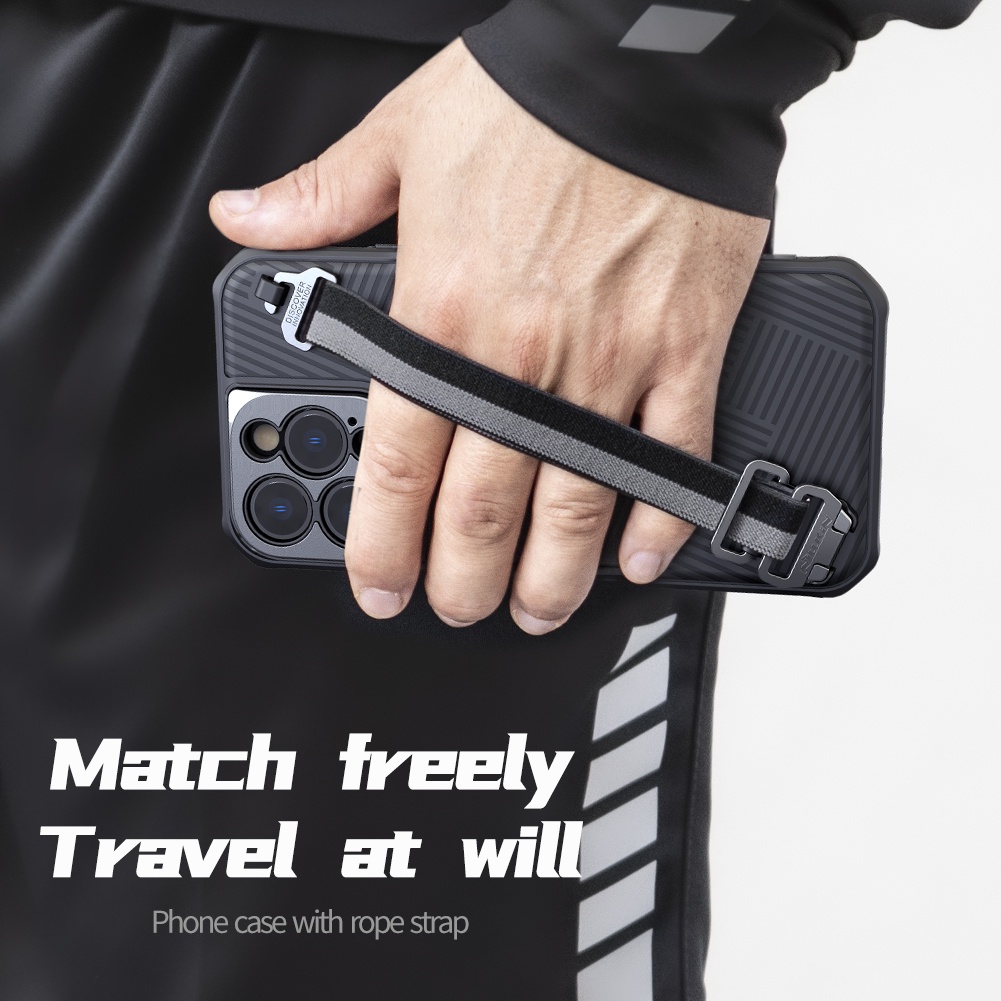 Ốp Điện Thoại Nillkin Chống Sốc Kết Cấu 3D Kèm Dây Đeo Cho iPhone 14 Pro Max