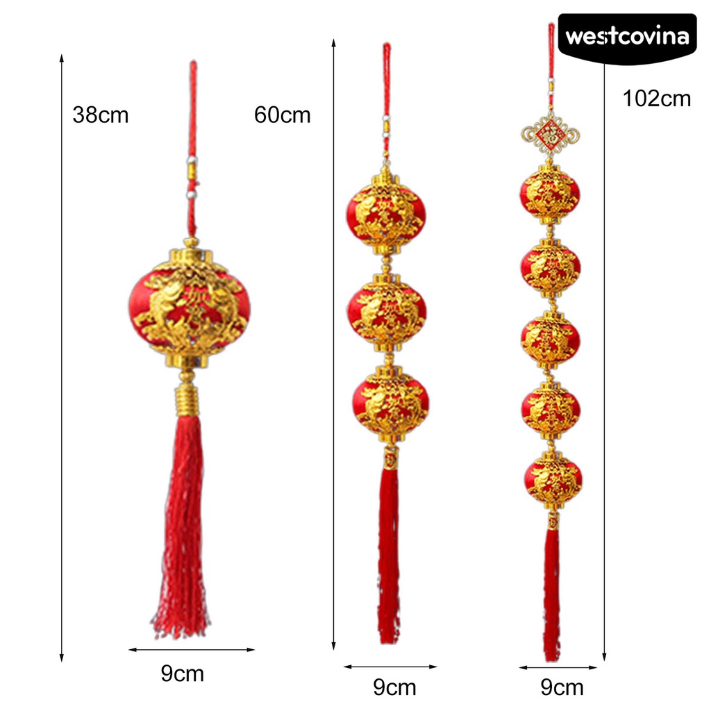 [Hot]☃Lồng Đèn Treo Trang Trí Năm Mới 2022 Bằng Nhựa Chống Vỡ