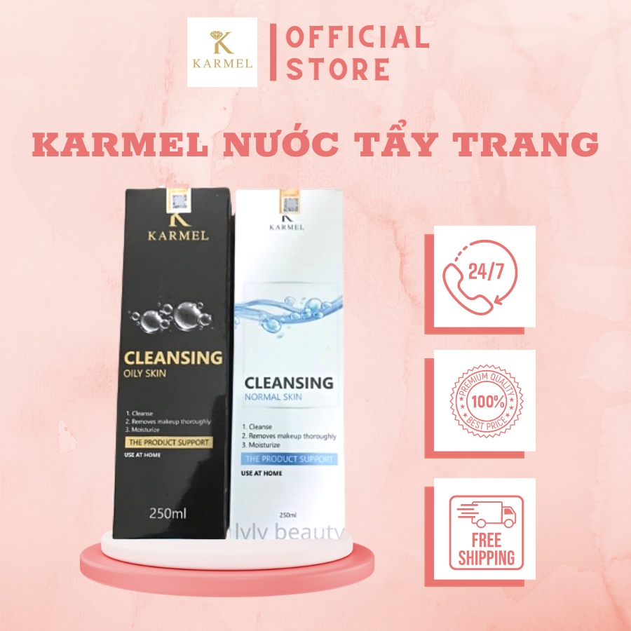 Nước Tẩy Trang Karmel Cho Da Dầu Da Khô, Loại Bỏ Lớp Makeup Làm Sạch Da