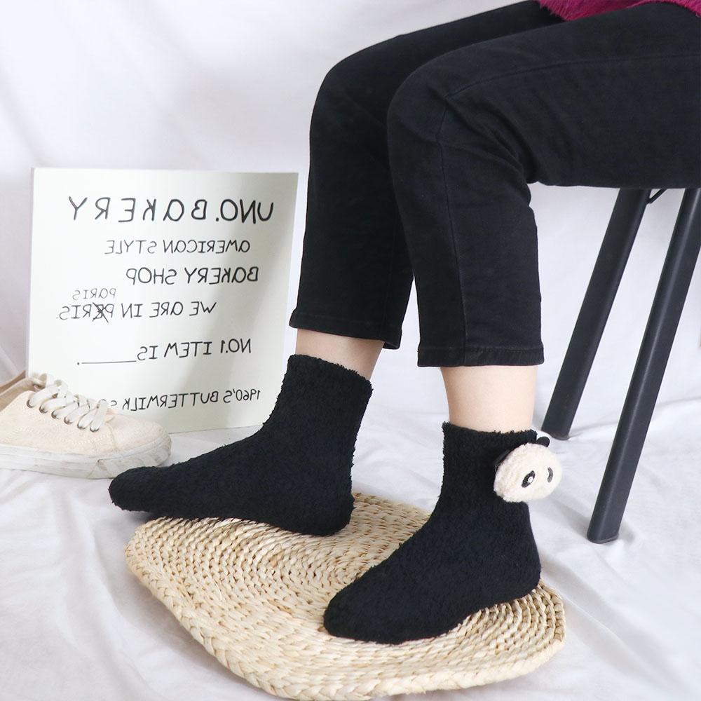 Daron Vớ Ống Trung Ba Chiều Thiết Kế Hình Gấu Hoạt Hình Phong Cách Hàn Quốc Thời Trang Cho Nữ