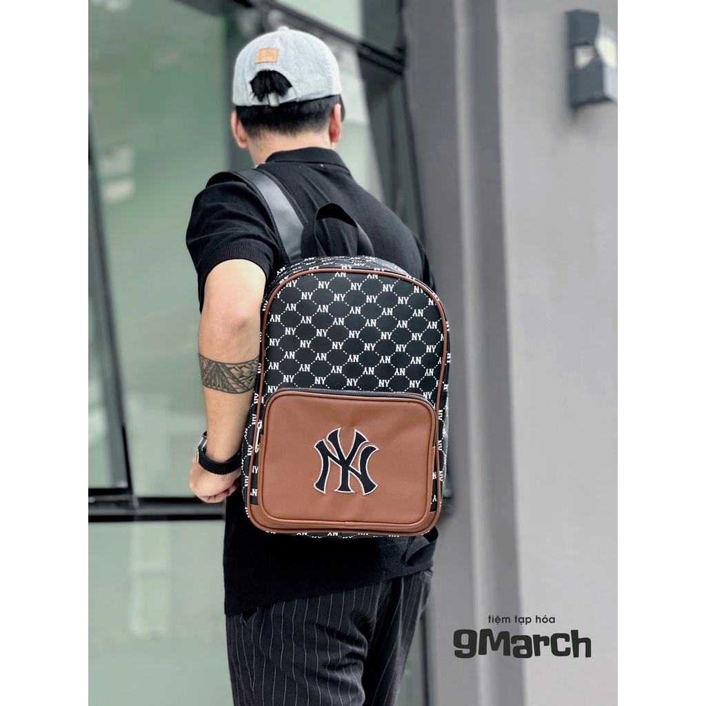 Balo Laptop Unisex - Da Pu xịn - BACKPACK M.L.B NEWYORK NEW 2023 BOX CLASSIC