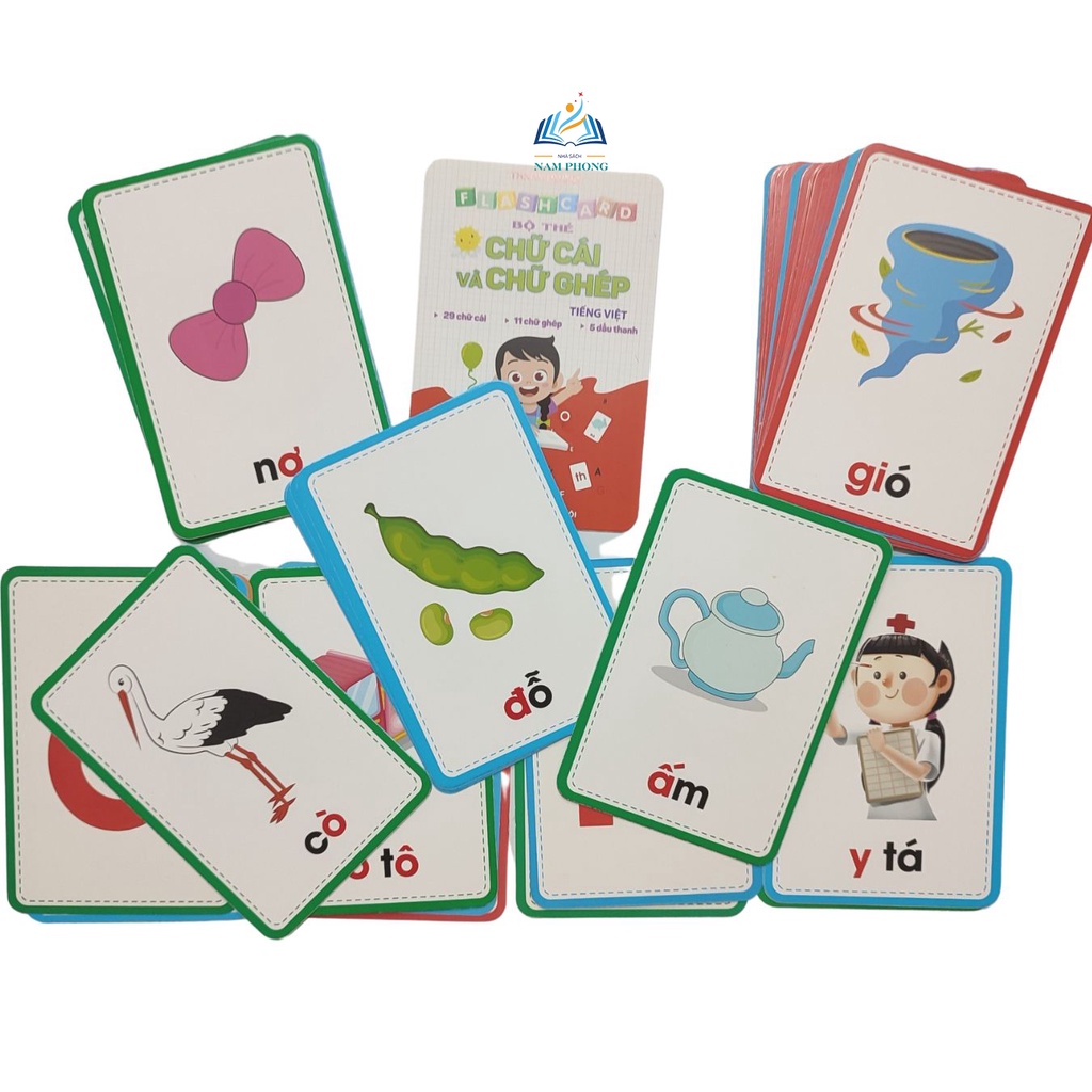 Sách - Flashcard Thẻ Bé Học Toán và Bộ Thẻ Chữ Cái và Chữ Ghép - Dành cho trẻ 4 - 6 tuổi (Có lựa chọn)
