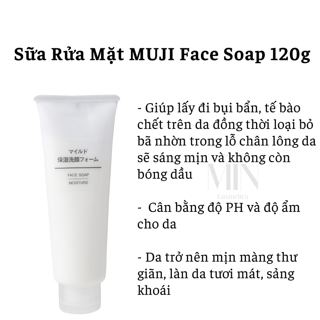 Sữa Rửa Mặt Muji Nhật Bản,Sữa Rửa Mặt Dịu Nhẹ, Dưỡng Ẩm, Tốt Cho Da Nhạy Cảm( hàng nội địa Nhật Bản)