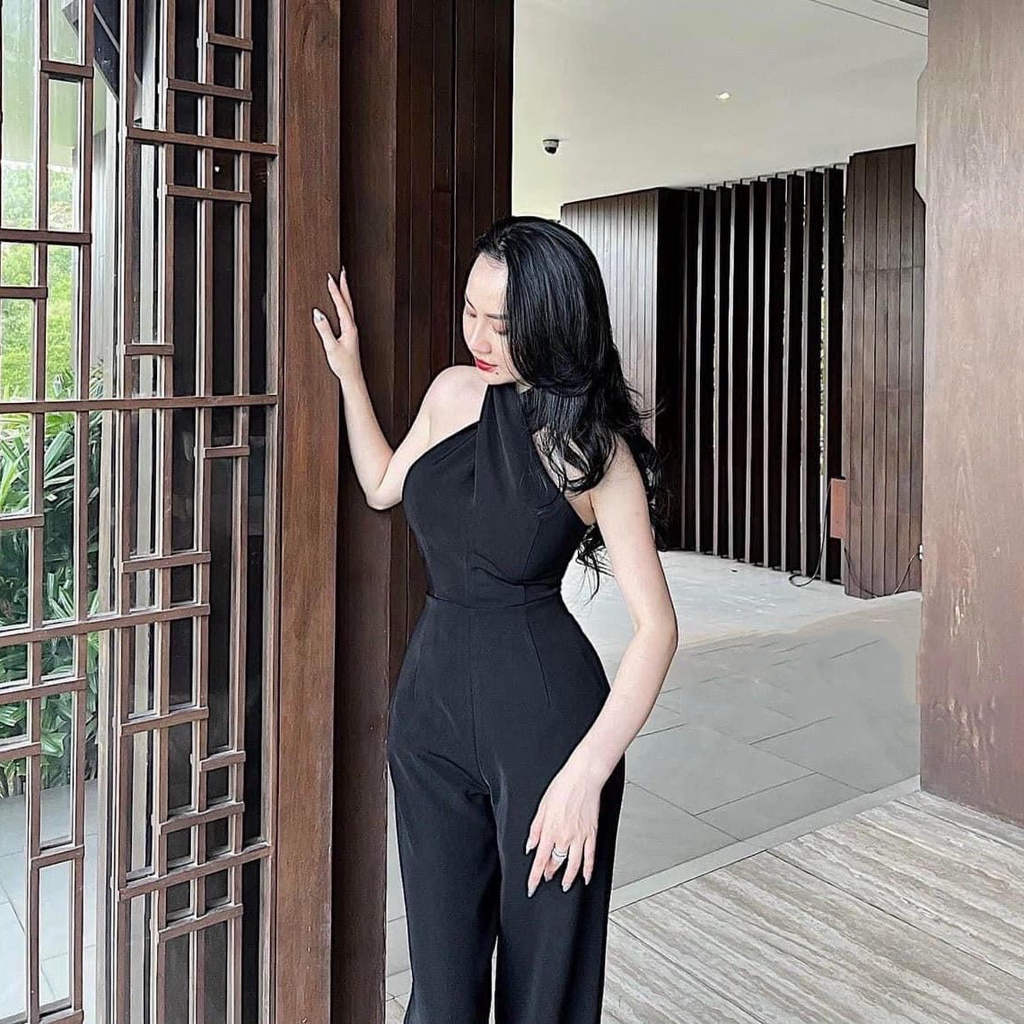 [HCM] Jumpsuit Nữ Quần Ống Rộng Cổ Yếm (Có Mút Ngực-Quần Có Túi) Thời Trang Nữ Sam Closet Free Size 40-55kg | BigBuy360 - bigbuy360.vn