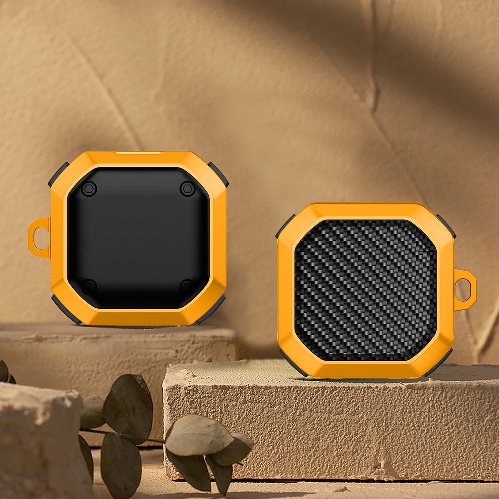 Vỏ Bảo Vệ Hộp Sạc Tai Nghe Samsung Galaxy Buds 2 Pro / Galaxy Buds2 Pro Bằng Sợi carbon Nhám Kèm Móc Tiện Dụng