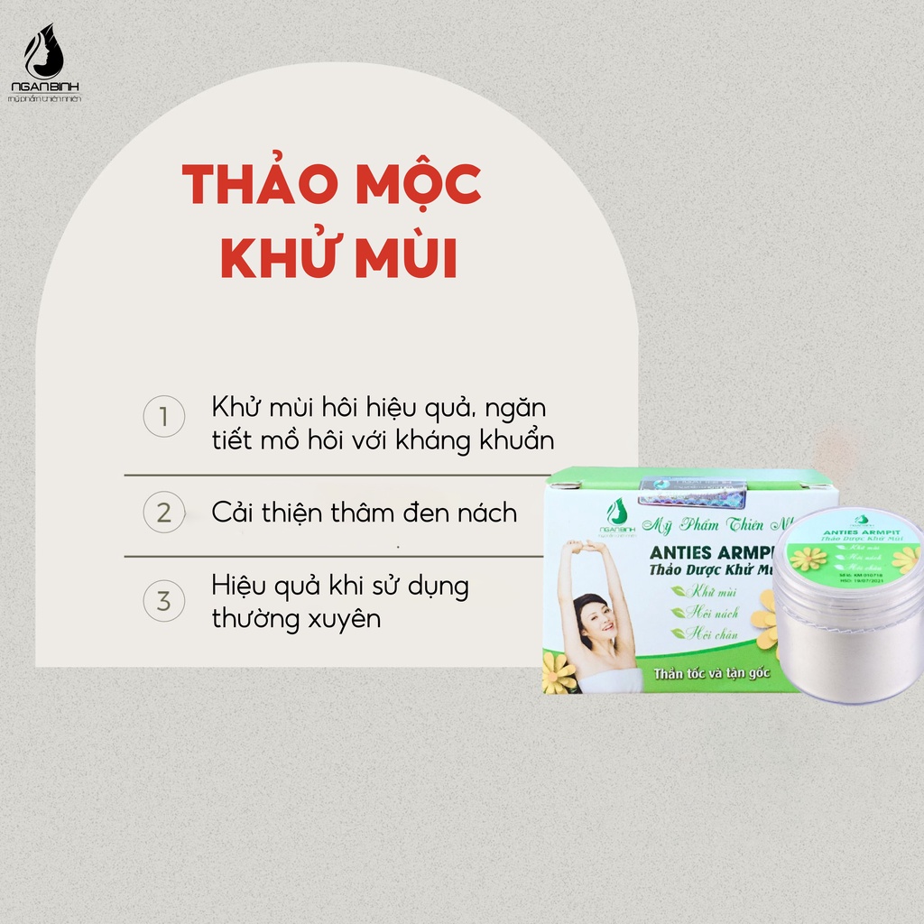 Bột hôi nách ngân bình khử mùi hôi nách hôi chân, không vàng áo,khô ráo