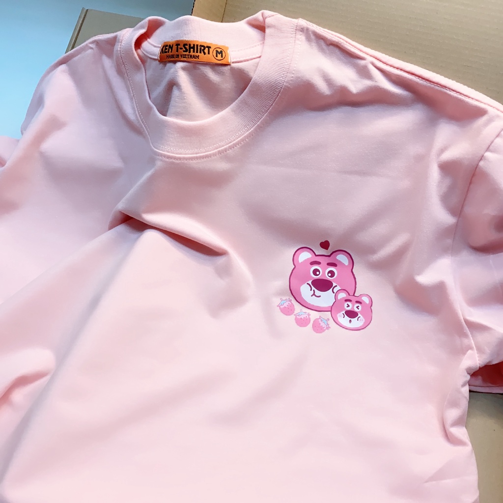 Áo phông nữ form rộng tay lỡ cute Gấu dâu 1085 HY STUDIO