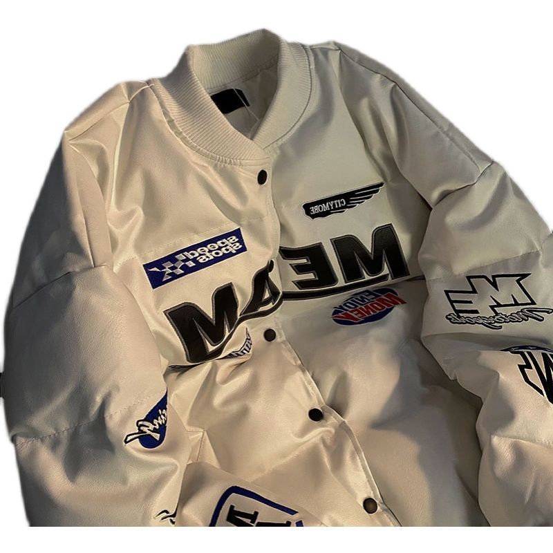 Áo khoác phao Da PU siêu ấm, phong cách Hip Hop