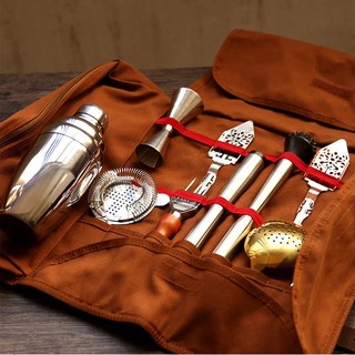 Bar bar bar bartender túi đựng creative bartender canvas toolkit pack bar tools cocktail shaker set chỉ túi lưu trữ