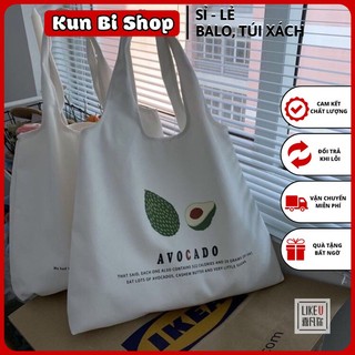 Túi vải canvas thời trang giá rẻ trái bơ