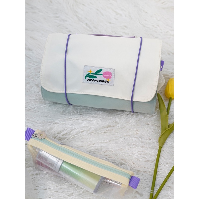 Túi Lưới Đựng Mỹ Phẩm Họa Tiết Hoa Tulip Xinh Xắn Tiện Dụng Khi Đi Du Lịch