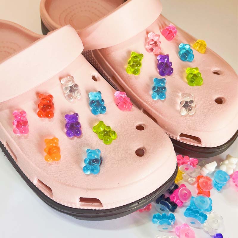 Hoạt Hình Ghim Cài Hình Giày crocs Gấu Kẹo Kẹo Gummyjibitz Quyến Rũ Cho Bé Gái charms