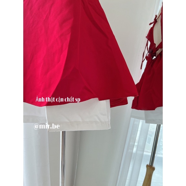 SET ÁO BABYDOL XANH CỘT NƠ LƯNG + SHORT TRẮNG