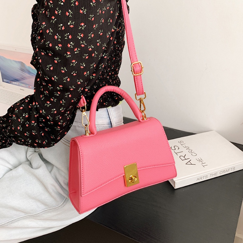 IELGY Túi Đeo Chéo Màu Sắc Trơn Phong Cách Đường Phố Cho Nữ