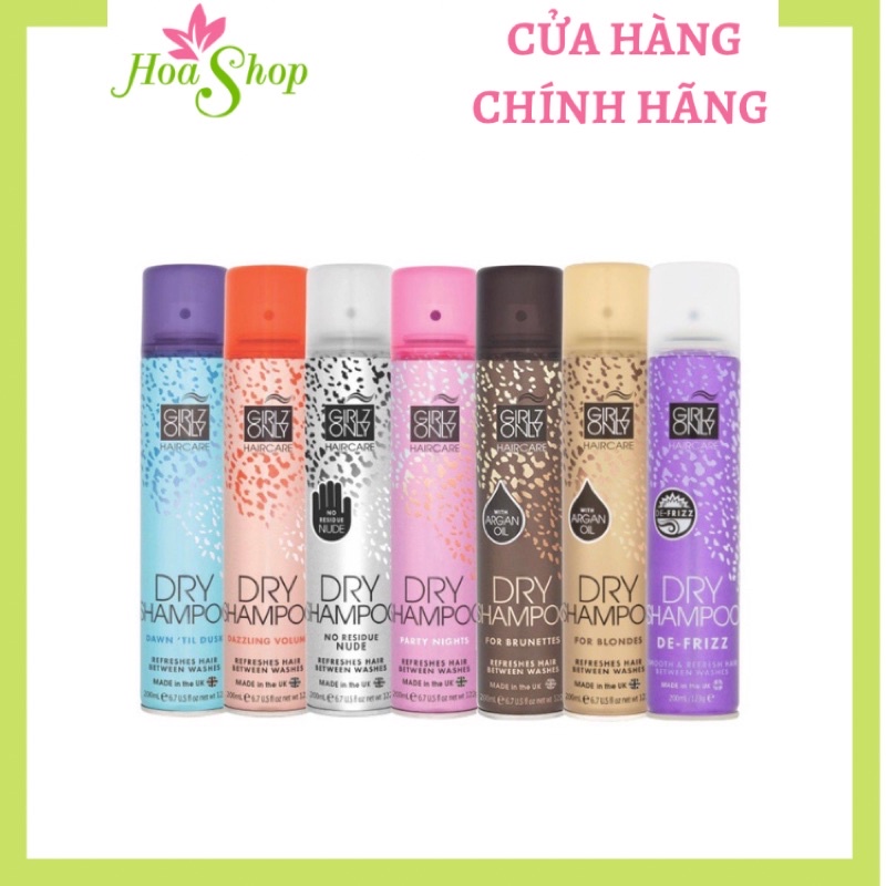 DẦU GỘI KHÔ GIRLZ ONLY 200ML