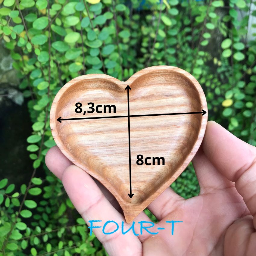 Khay Gỗ Mini Hình Lá, Tim, Mây Dễ Thương