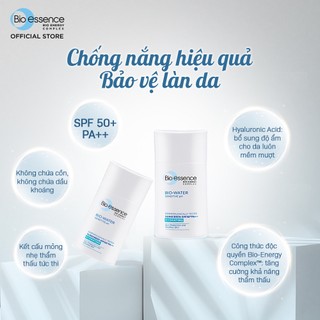 Bộ chăm da sạch khỏe BioEssence BioWater(Kem chống nắng B5 Sunscreen SPF50+PA++40ml+Nước tẩy trang Micellar Water 100ml)