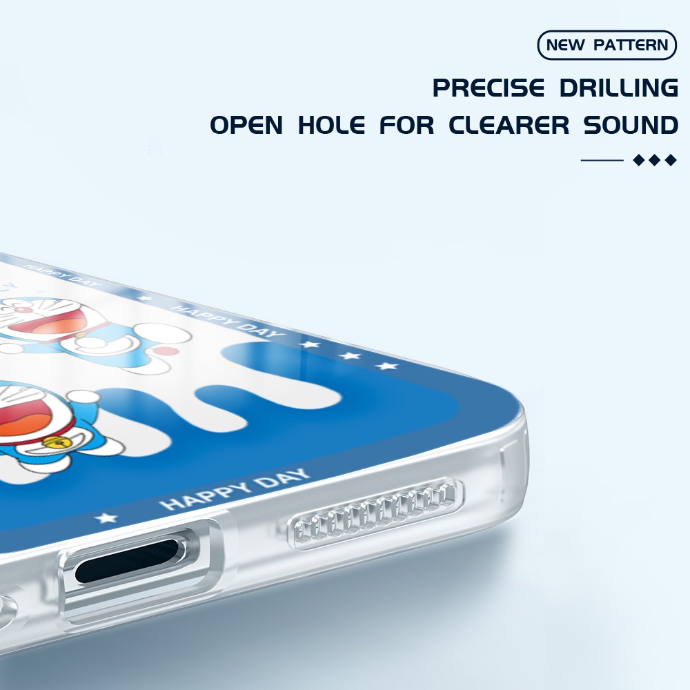 OPPO A15 A15S A7 A5S A12 A9 A5 A31 A73 A55 A54 A53 A33 2020 Cho Ốp lưng điện thoại In Hình dễ thương Doraemon