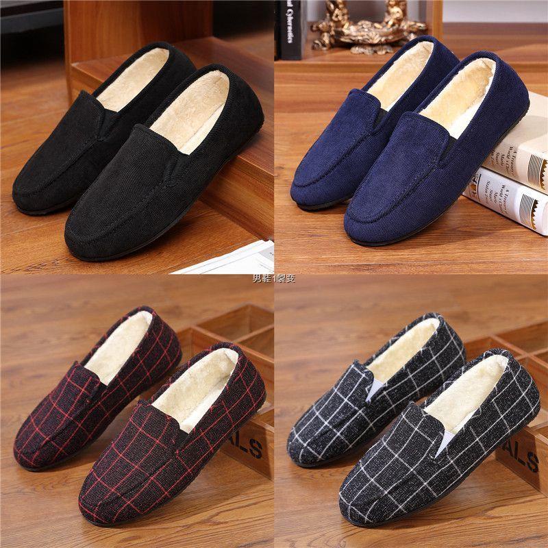 Giày Lười cotton Lót Nhung Dày Dặn Giữ Ấm Mùa Đông Thời Trang Cho Nam