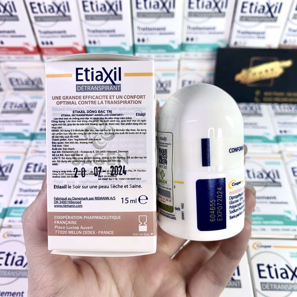 Lăn Khử Mùi Etiaxil Detranspirant Traitement RollOn (15ml) - Lăn Khử Mùi và Ngăn Ngừa Mồ Hôi Etiaxil