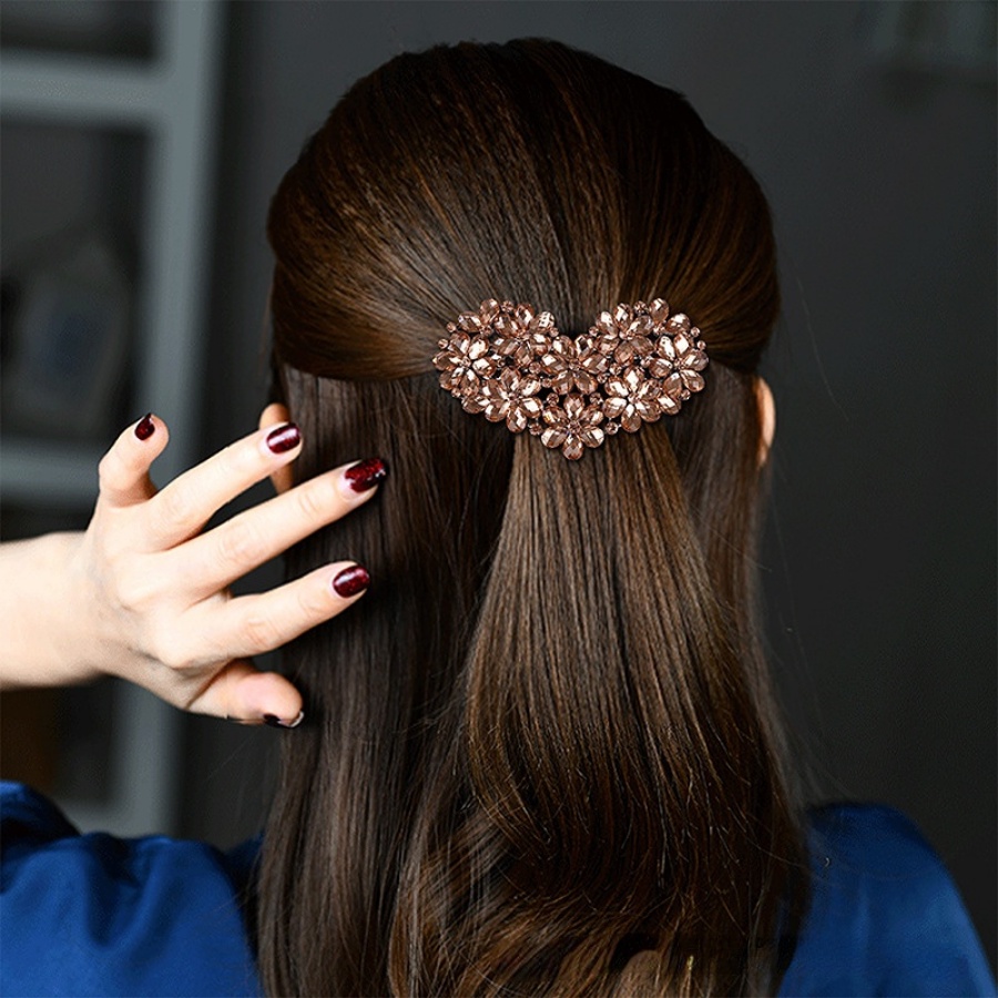 Kẹp TóC HìNh Hoa ĐíNh Kim Cương Giả NhiềU MàU ThờI Trang Cho Nữ
