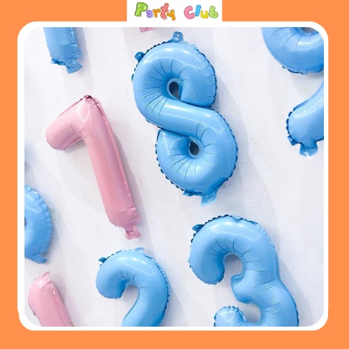 Bóng số tuổi sinh nhật màu xanh màu hồng size 40 cm trang trí sinh nhật