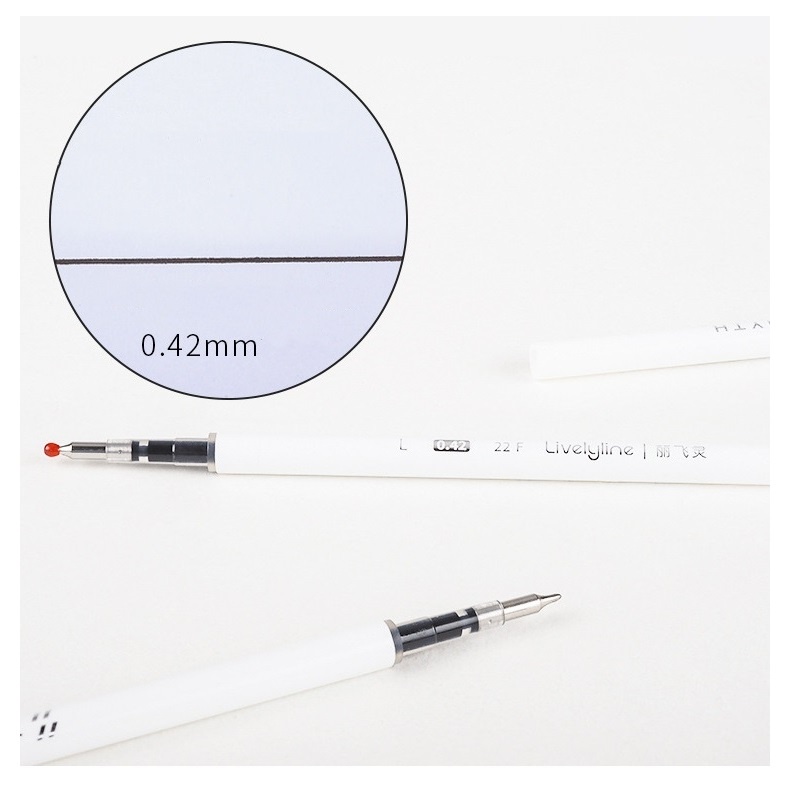 4 Bút Bi Mực Đen Nhanh Khô Ngòi 0.42mm C7278