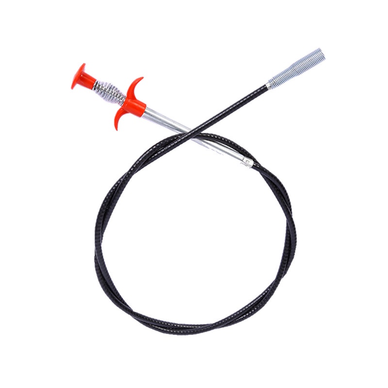 Dụng cụ gắp rác thông tắc cống loại 60cm, Dây thông tắc cống lò xo có kẹp gắp, Que thông cống gắp rác lò xo bằng thép