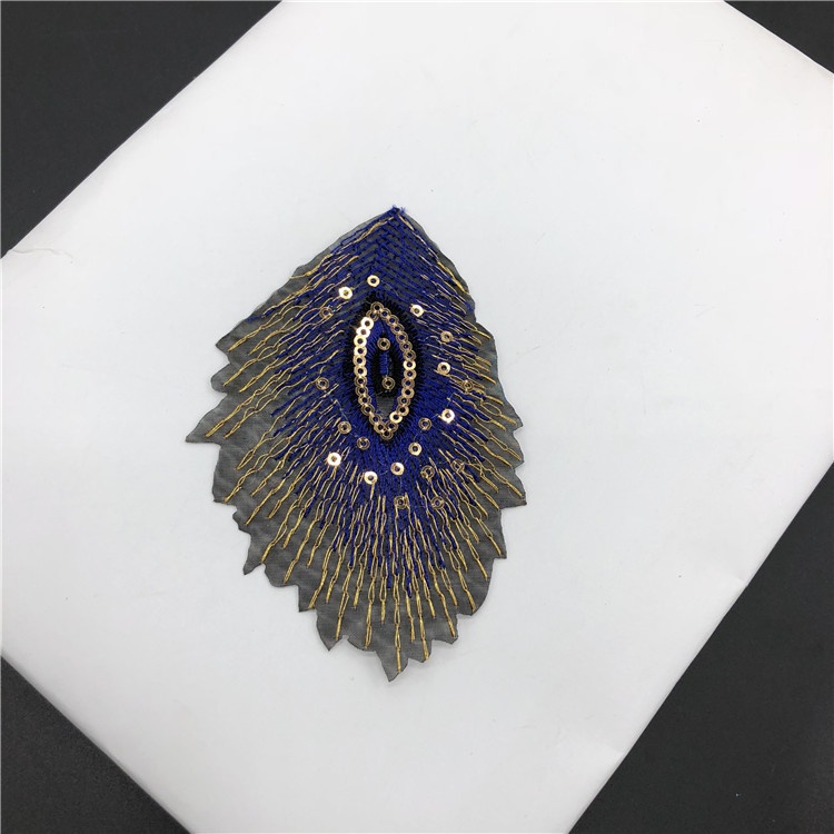 Miếng Dán Ủi Quần Áo Hình Lông Vũ / Chim Công Đính Kim Sa Lấp Lánh