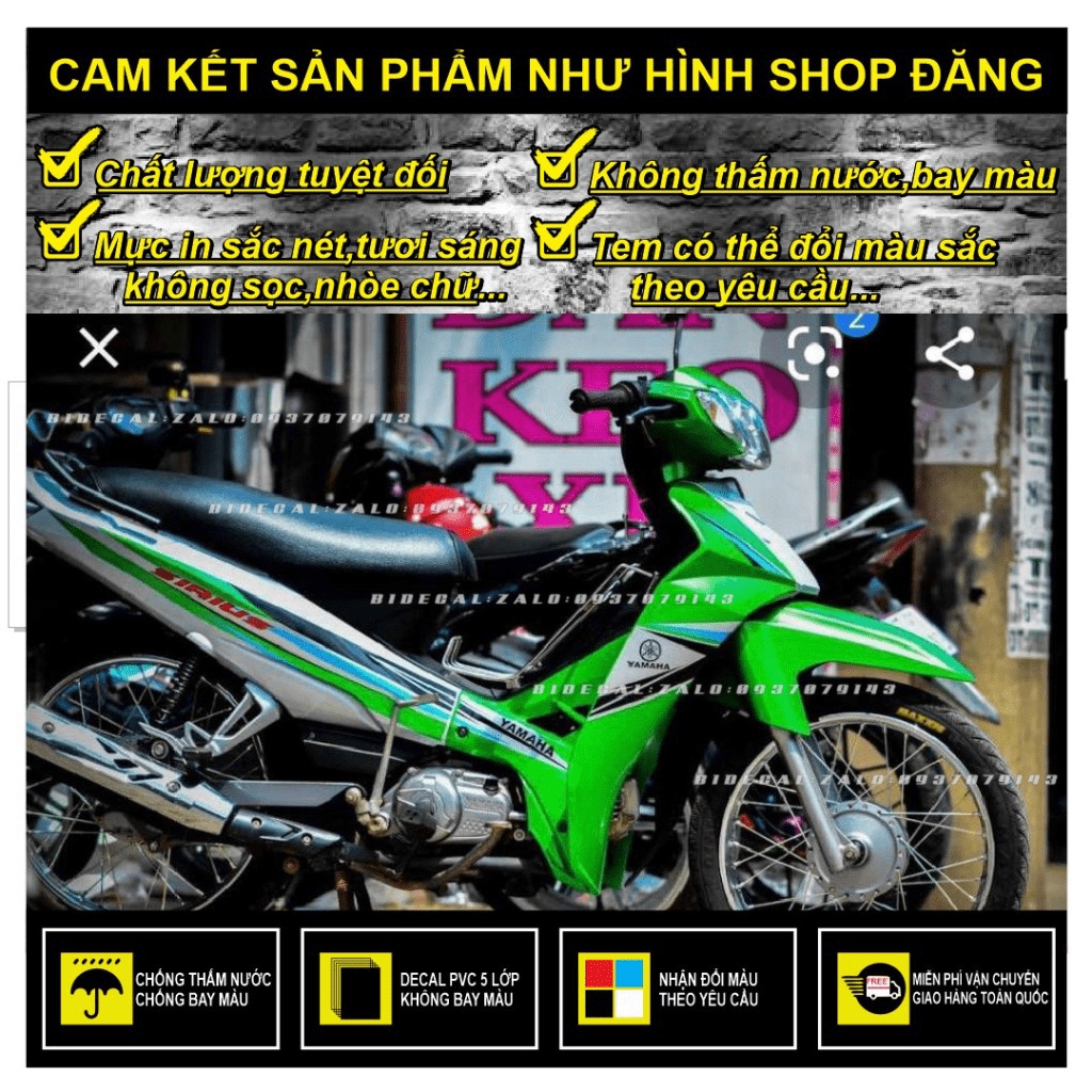 TEM RỜI SIRIUS MẪU BẠC XANH - 