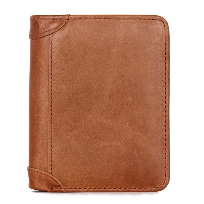 Ví nam da bò dạng sáp - da bò thật 100% kiêu dáng nhỏ gọn tiện lợi