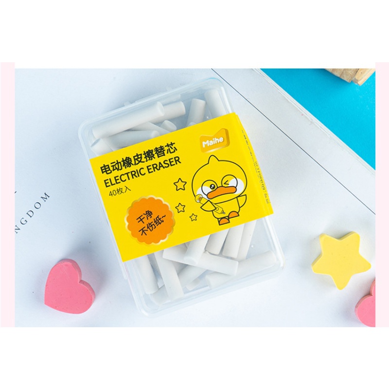 Hộp 40 Ruột Gôm tẩy Classy bằng điện thay thế 2.3mm 5mm Tẩy vịt Nomo Duck cute ngộ nghĩnh PK969