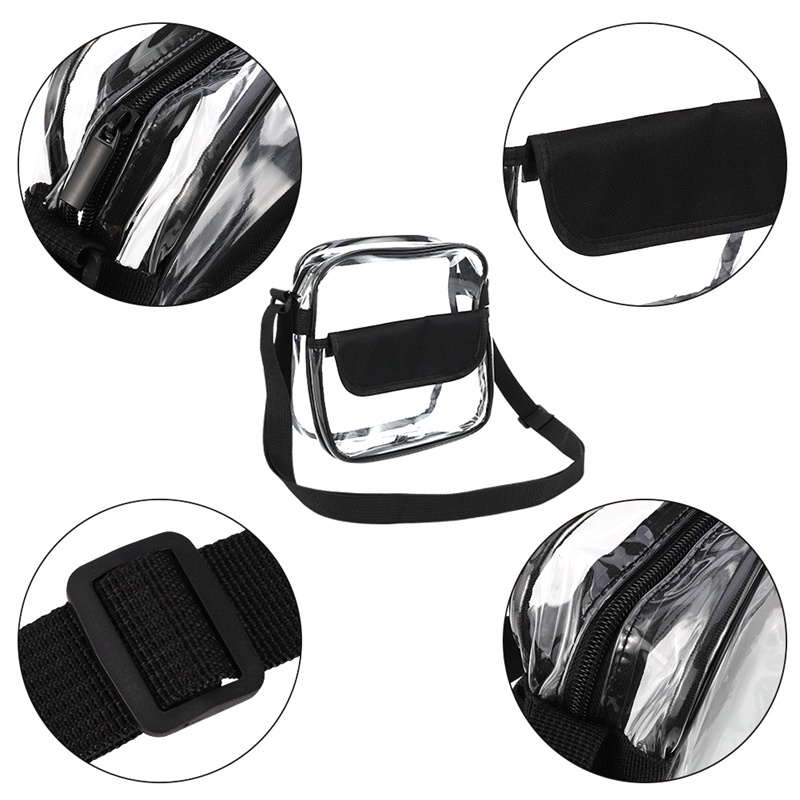 Túi Đeo Chéo Bằng PVC Trong Suốt Chống Thấm Nước Với Dây Đeo Tùy Chỉnh Thời Trang Cho Nam Và